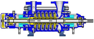 Centrifugal multistage single-casing double-case pumps of the "DS" series and pumping units based on them